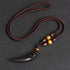 Collier Loup Griffe en Obsidienne